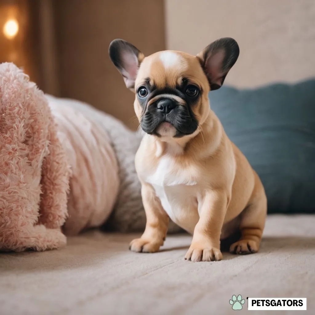 fluffy french bulldog puppy