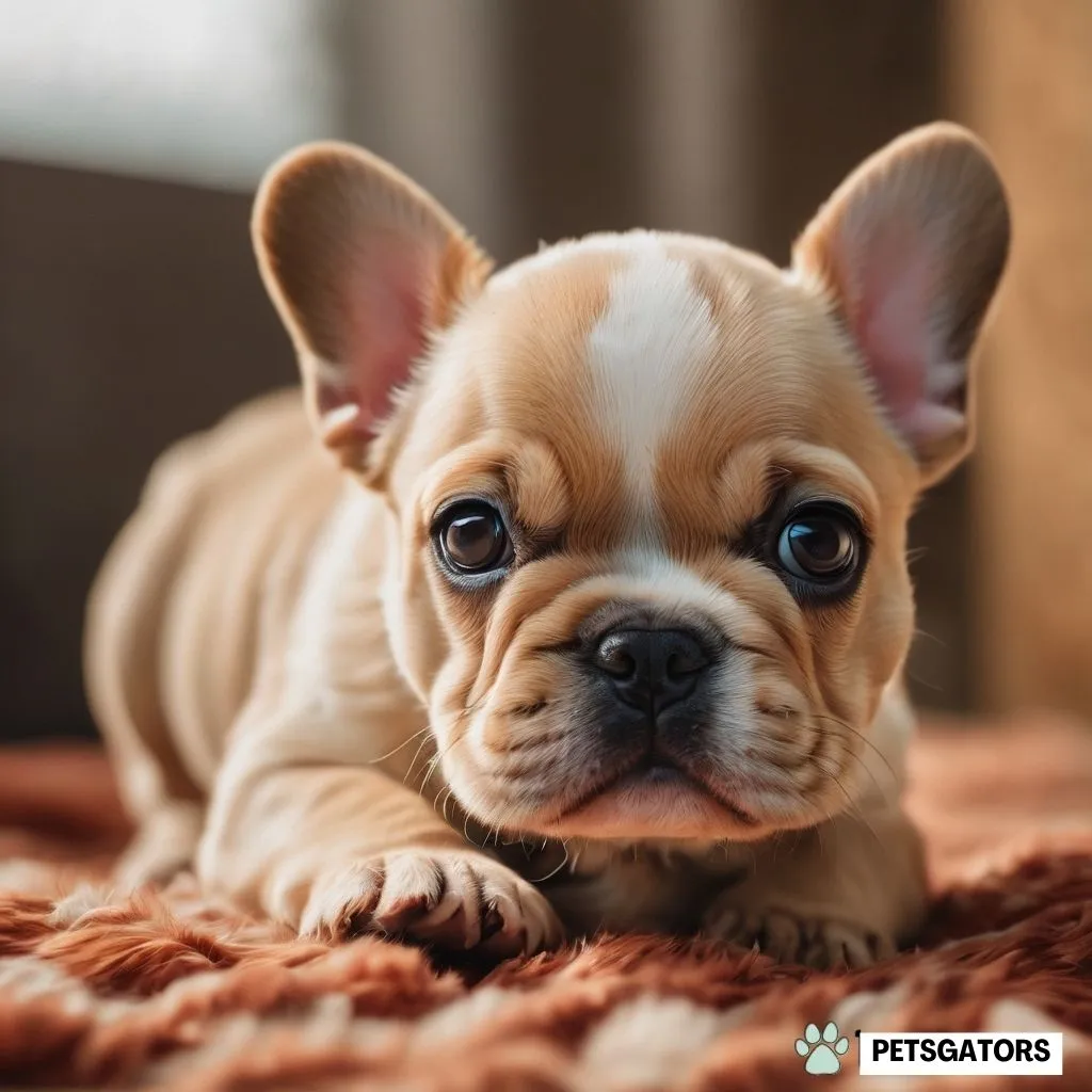 fluffy french bulldog puppy