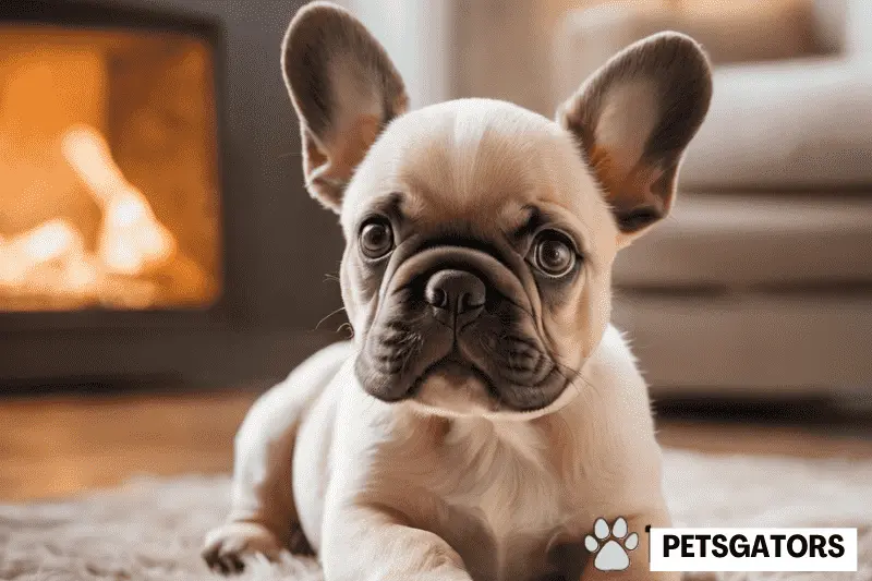 fluffy french bulldog puppy