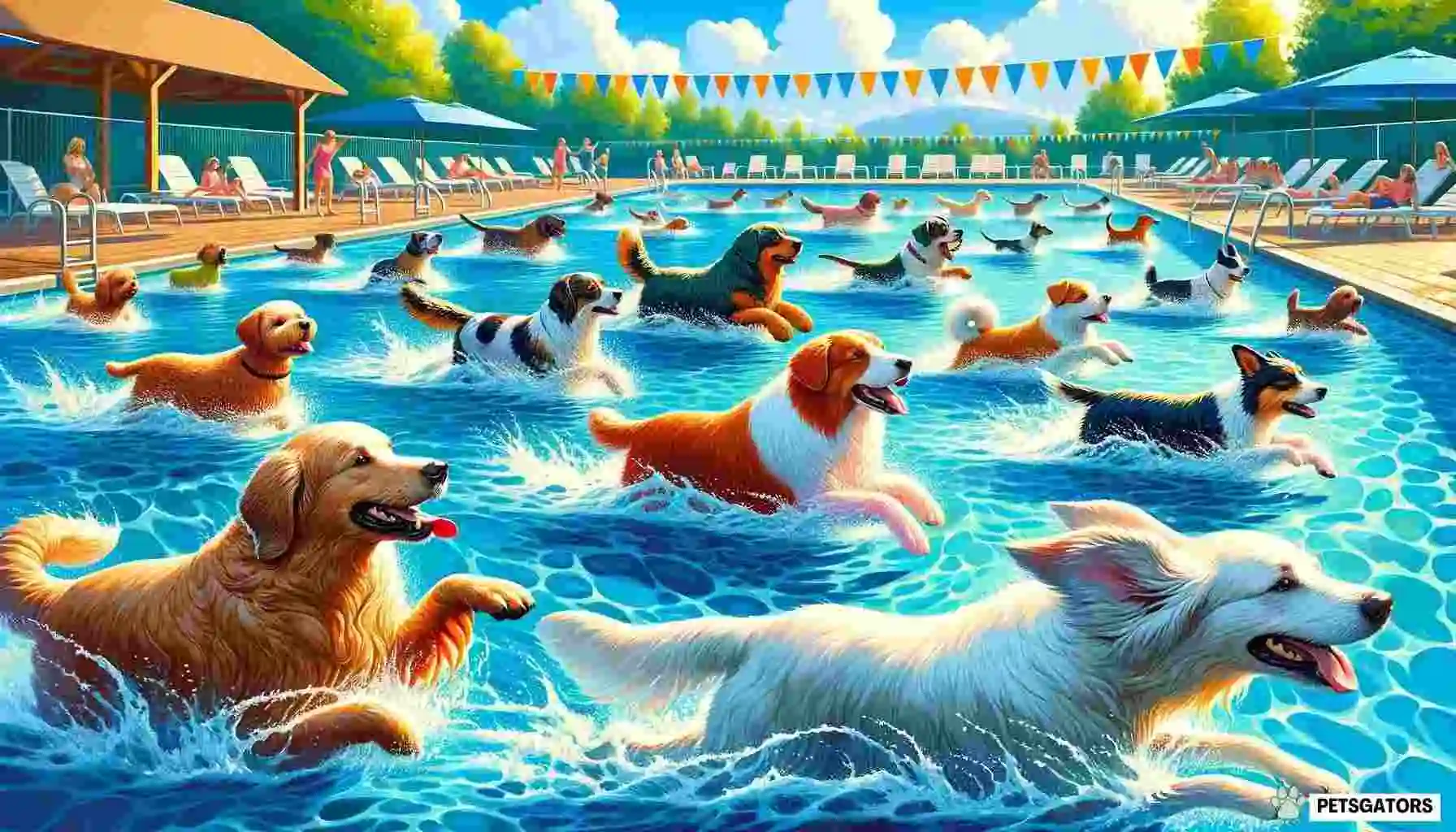 dog paddling swimming