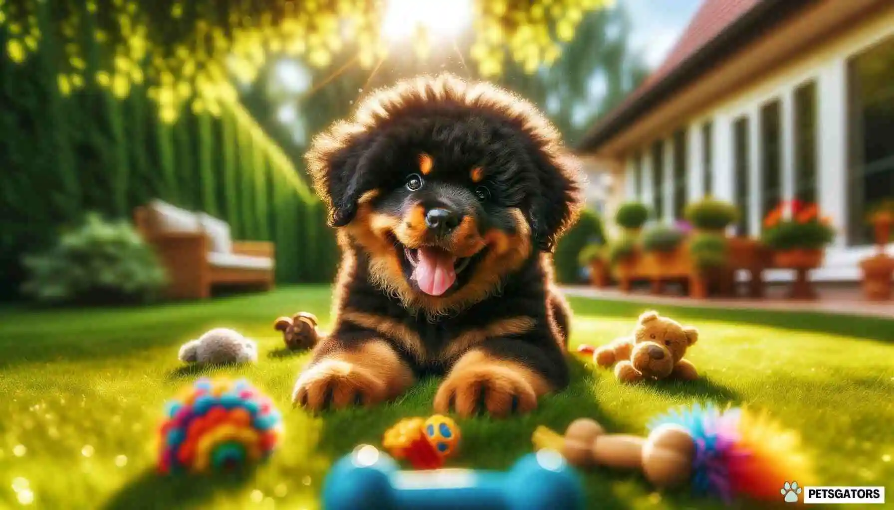 fluffy rottweiler puppy