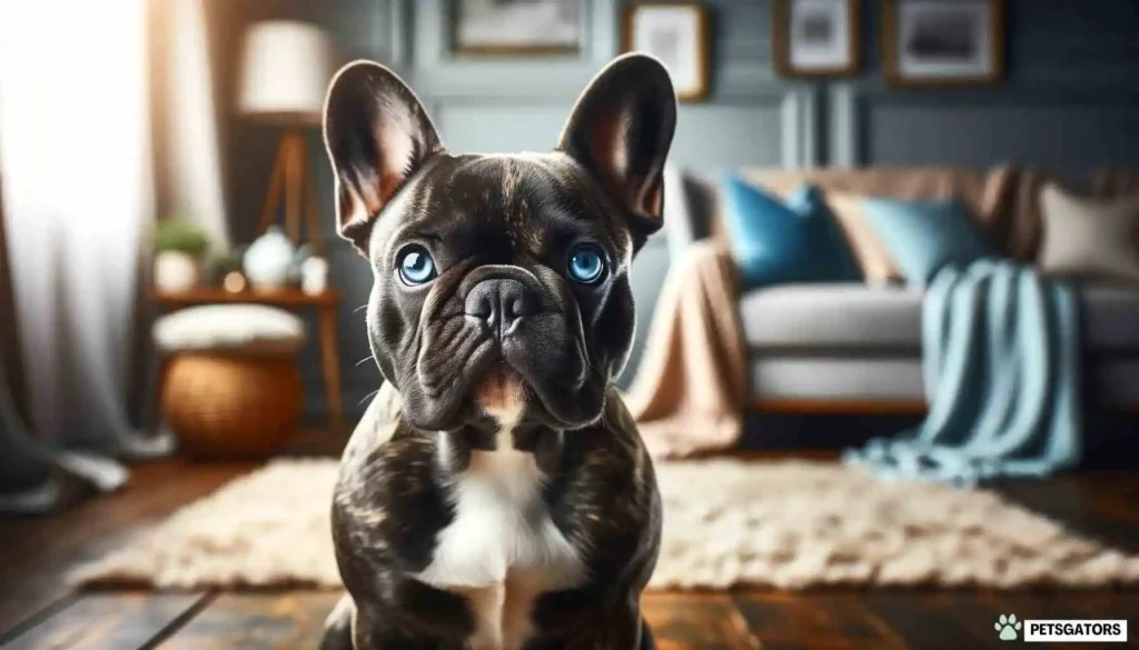 frenchie with blue eyes