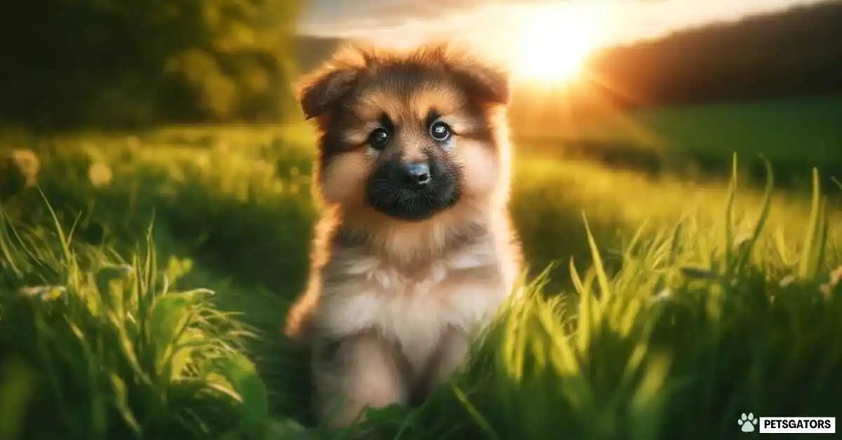 fluffy german shepherd puppy