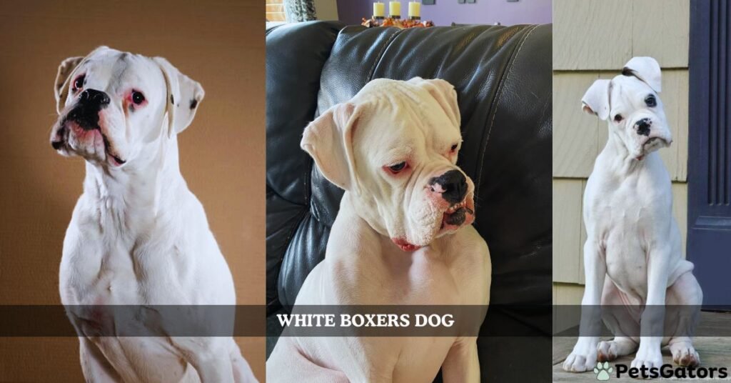 white boxers dog