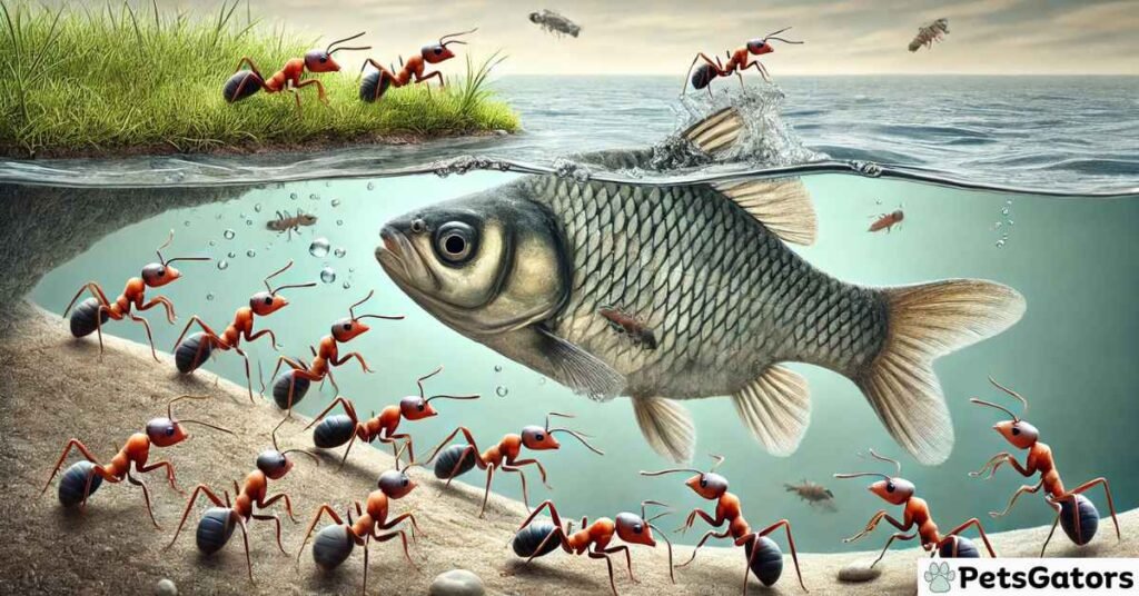 Do fish and ants kill each other​