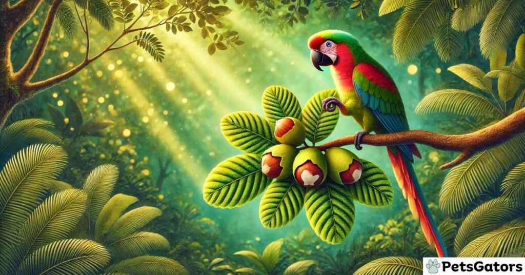 Do parrots eat Brazilian nut trees